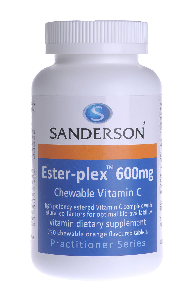 Sanderson Ester-plex Vitamin C 600mg Orange 55 Chewable Tablets