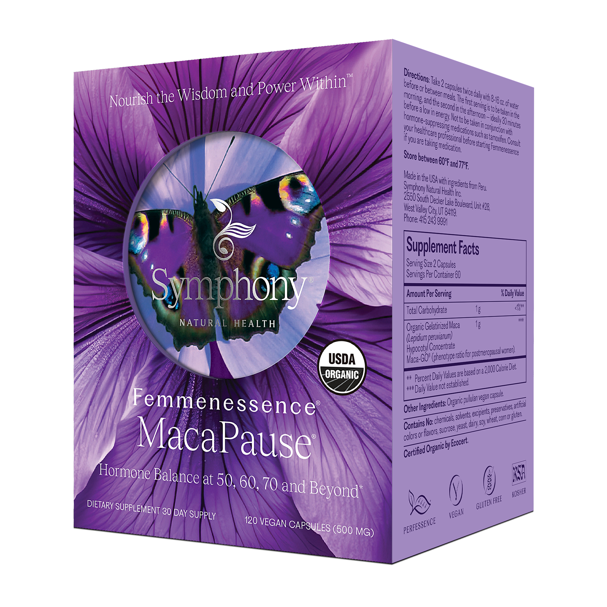 Femmenessence MacaPause box front left view