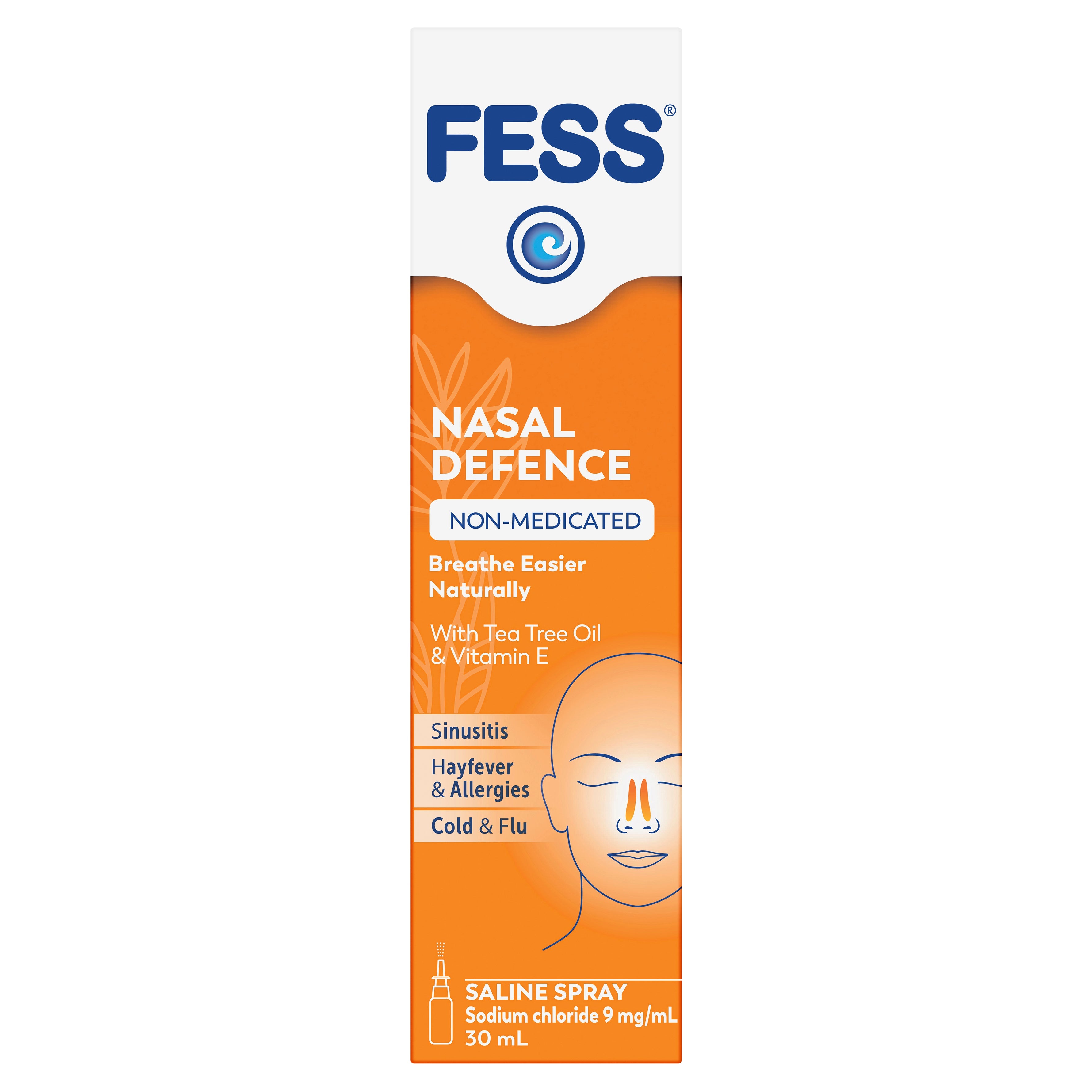 FESS Nasal Defence Spray 30ml blocked nose,cold,cold &flu,cold and flu,defence,immune spray,issues,sickness,sinus,travel