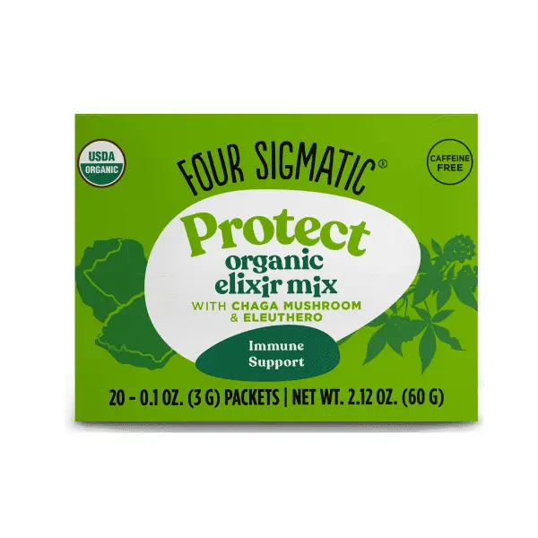Four Sigmatic Protect Organic Elixir mix 20 Sachets Chaga mushrooms,issues,Organic Caffeine-free Vegan,Protect Organic Elixir mix,wellness and your immune system