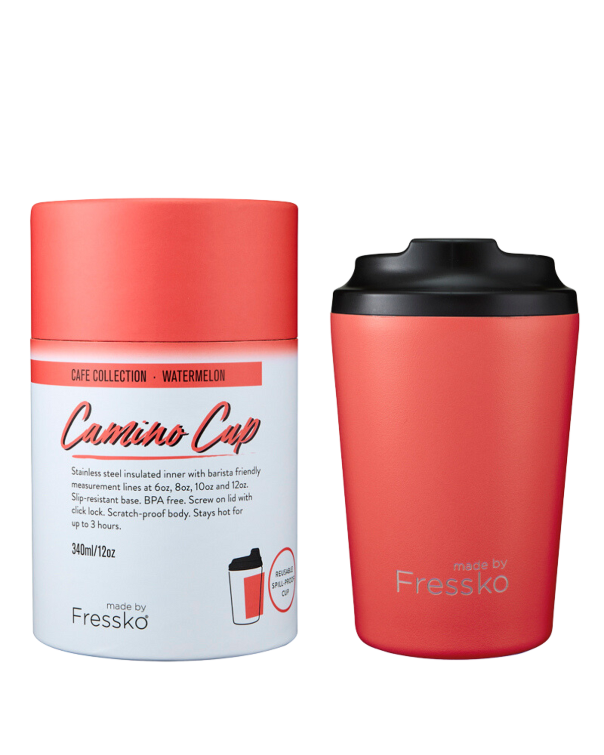 Fressko Camino Reusable Cup Watermelon 340ml