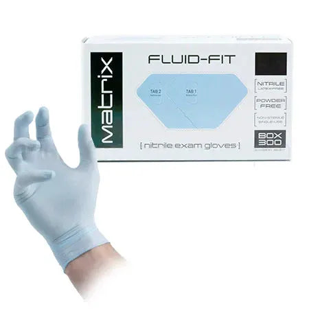 Matrix Fluid-Fit Nitrile Gloves Latex-Free Powder-Free Comfortable Fit for Precision Tasks High Dexterity Gloves
