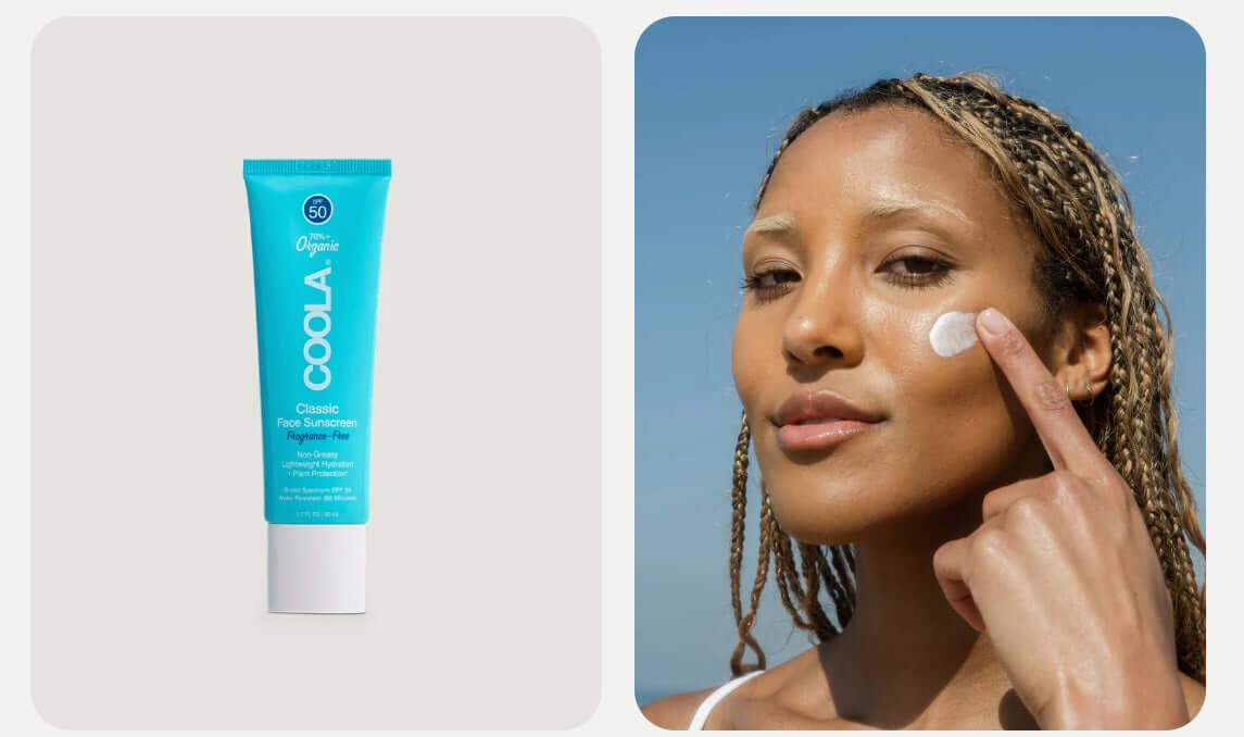 Coola Classic Face Sunscreen Lotion SPF50 Fragrance Free & White Tea 50ml Face Sunscreen Lotion,Fragrance Free,issues,White Tea