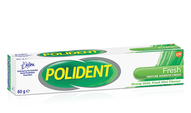 Polident Denture Cream Freshmint 60gm dentures,issues,polident adhesive cream