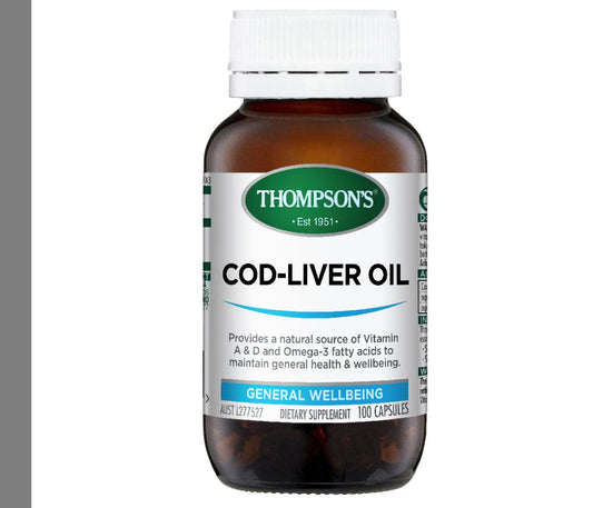 Thompsons Cod Liver Oil 100 Capsules - DominionRoadPharmacy