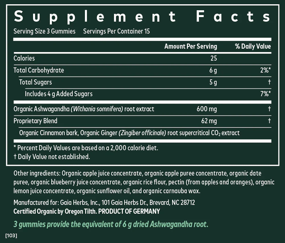 Gaia Herbs Ashwagandha Gummies 45 Gummies ashwagandha,gaia herbs,gaia Herbs Ashwagandha Gummies 45 Gummies,issues,Stress support
