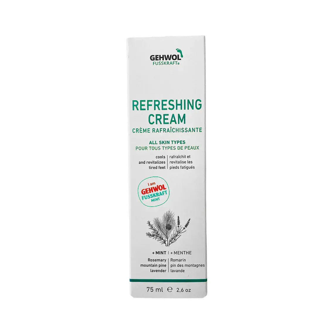 Gehwol Fusskraft Mint Cooling Foot Balm Cooling and Refreshing Relief Foot Care 75 ml