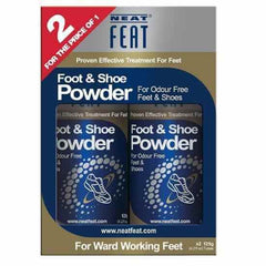 NEAT FEAT Shoe Powder for Odor Control - Twin Pack for Freshness foot care,odor eliminator,optimized,shoe powder,sneaker care