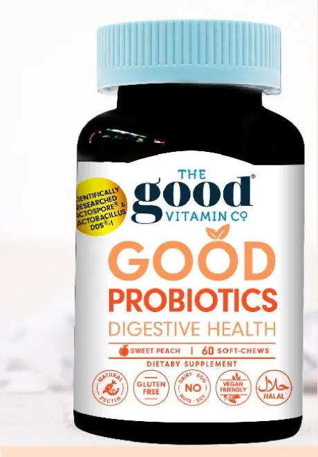 The Good Vitamin Co. probiotics 60soft-chews Constipation and diarrhea,digestive health,Digestive probiotic,issues,Lactose intolerance,People with indigestion,probiotics soft chews,Reduced intestinal function