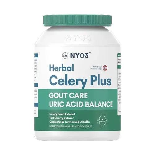 NYO3 Herbal Celery Plus Gout Care Uric Acid Balance 90 Vege Capsules Celery Seed Extract,Gout Care,Herbal Celery Plus,issues,Uric Acid Balance,Uric Acid Balance 90 Vege Capsules