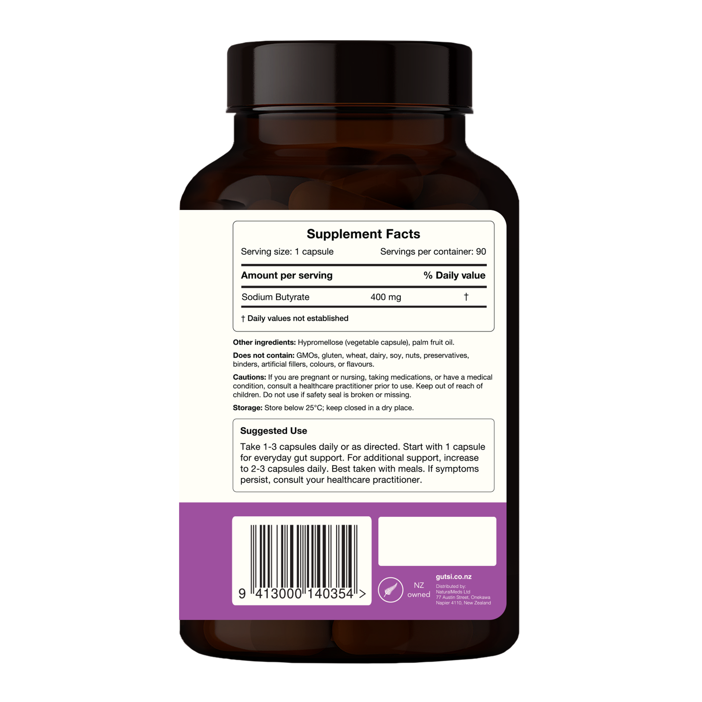 Gutsi Gut Barrier Builder 90 Caps Supports Gut Barrier Health