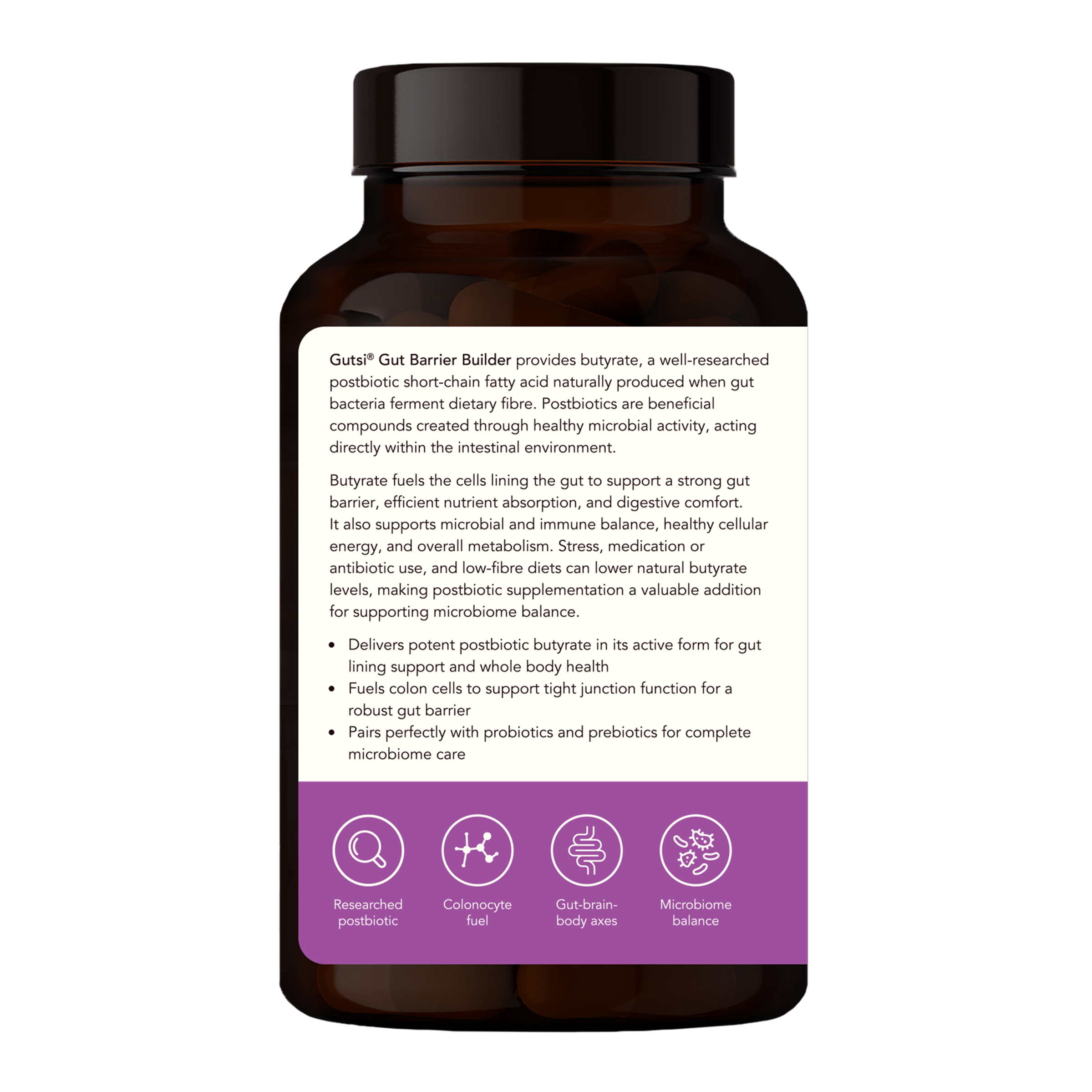 Gutsi Gut Barrier Builder 90 Caps Supports Gut Barrier Health