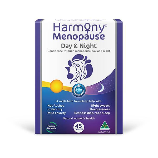 Harmony Menopause Tablets Day and Night 45 Tablets daily supplement,Harmony tablets,menopause relief,night formula,optimized,women's health