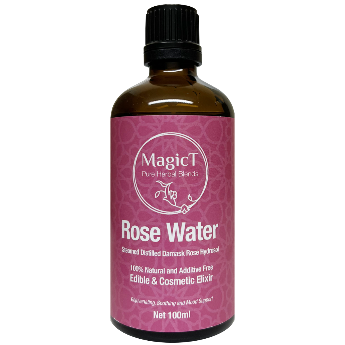MagicT Distilled Hydrosol Rose Water Calming Hydrating Facial Mist 100ml