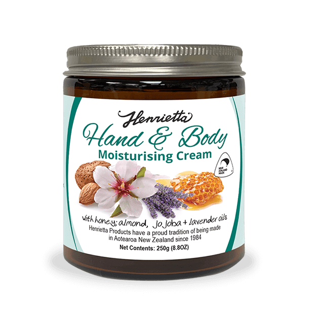 Henrietta Hand And Body Cream Moisturising Hydration With NZ Honey And Almond Oils 500g