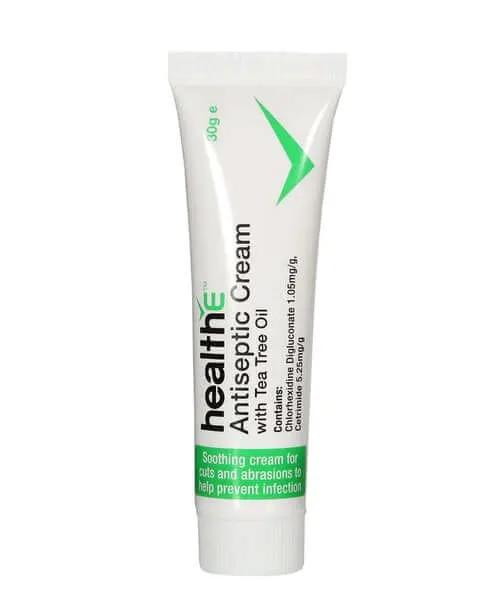 HealthE Antiseptic cream with Tea Tree Oil, 30g antiseptic,antiseptic cream,antiseptic ointment,Aqueous Cream,Calamine Aqueous Cream,hair care,Hair health,HealthE Calamine Aqueous,HealthE Calamine Aqueous Cream,HealthE Sorbolene Cream,Sorbolene Cream