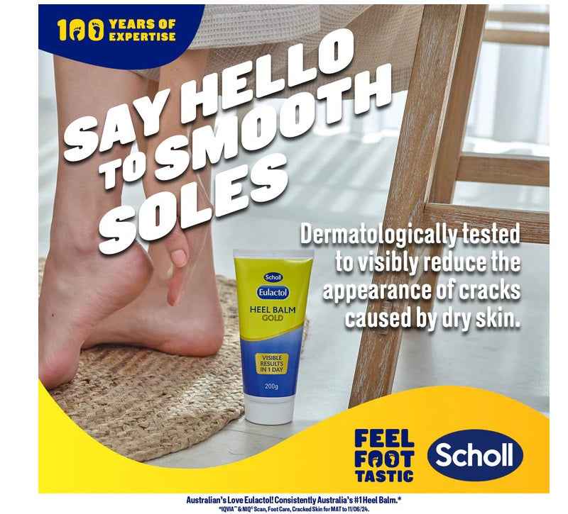 Scholl Heel Balm Eulactol Gold 200g for Soft, Smooth Feet Eulactol Gold,Foot Care,optimized,Scholl Heel Balm,Soft Smooth Feet