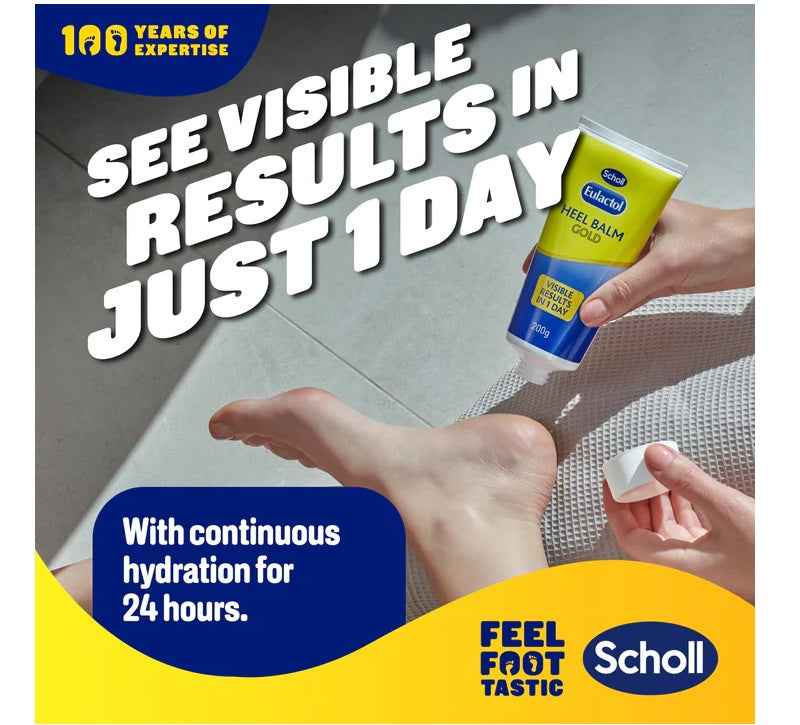 Scholl Heel Balm Eulactol Gold 200g for Soft, Smooth Feet Eulactol Gold,Foot Care,optimized,Scholl Heel Balm,Soft Smooth Feet