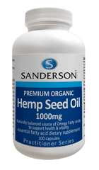 Sanderson Premium Organic Hemp Seed Oil 1000mg 100 capsules