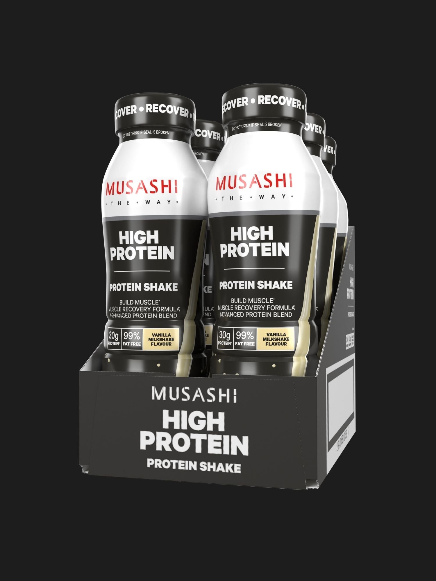 Musashi High Protein Drink Vanilla 6 x 375ml – Ready-to-Drink Protein Shake