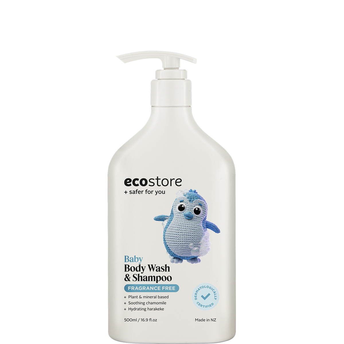 Ecostore Baby Body Wash & Shampoo Unscented 500ml