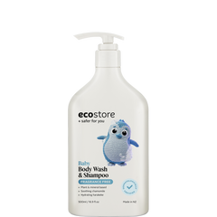 Ecostore Baby Body Wash & Shampoo Unscented 500ml