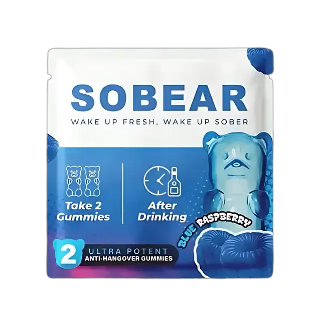 SOBEAR Hangover Gummies Wake Up Fresh After Drinking Recovery Support Box Of 50 Gummies