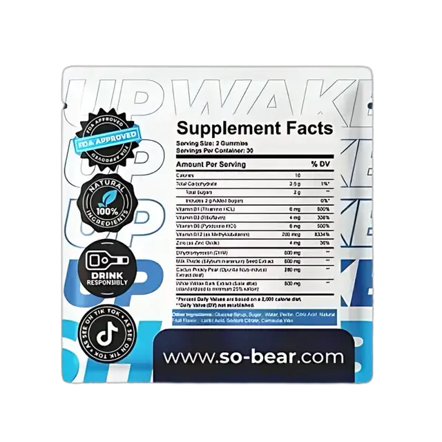 SOBEAR Hangover Gummies Wake Up Fresh After Drinking Recovery Support Box Of 50 Gummies