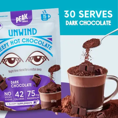 My Supplements Group PEAK Hot Chocolate 30 Servings Supports Daily Wellbeing And Restful Sleep