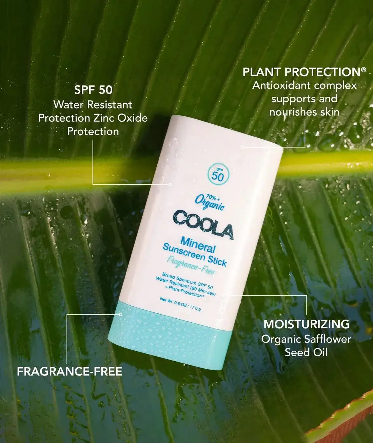 Coola Mineral Organic Sunscreen stick SPF50 17 g Coola,issues,Organic sunscreen,Sunscreen