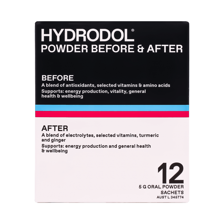 Hydrodol Before &amp; After Powder 12x5g sachet