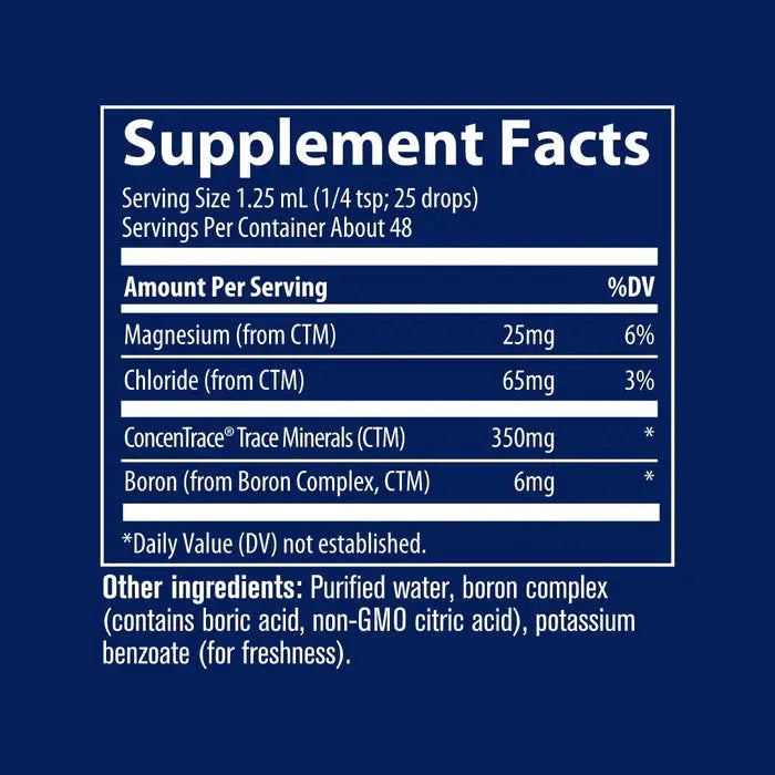 Trace Ionic Boron Supports Bone Health and Mineral Metabolism Liquid Mineral Supplement 59ml