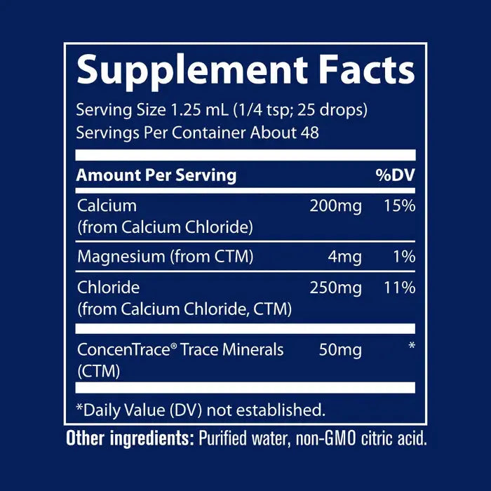 Trace Ionic Calcium | Supports Bone And Teeth Health | Liquid Mineral Supplement 59ml