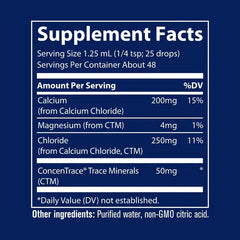 Trace Ionic Calcium | Supports Bone And Teeth Health | Liquid Mineral Supplement 59ml