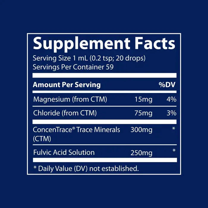 Trace Ionic Fulvic Acid Supports Nutrient Absorption And Cellular Function Liquid Mineral Supplement (59ml)