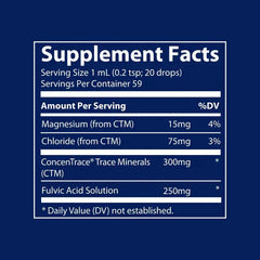Trace Ionic Fulvic Acid Supports Nutrient Absorption And Cellular Function Liquid Mineral Supplement (59ml)