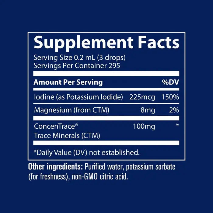 Trace|Ionic Iodine|59ml|Liquid Mineral Supplement|Supports Thyroid