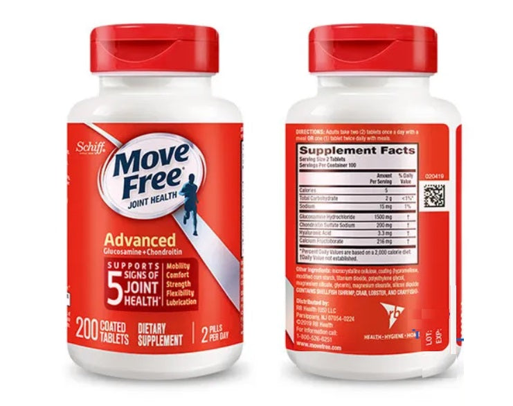 Move Free Joint Health Advanced Glucosamine+Chondroitin 200t