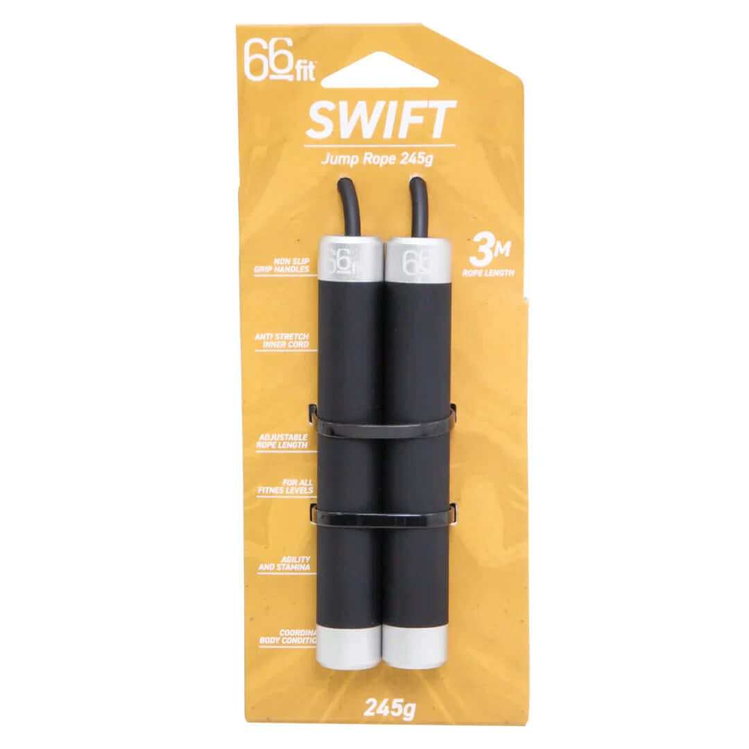66fit Swift Jump Rope - 245g 3m Lightweight Rope,66fit Speed Rope,66fit Swift Jump Rope,Cardio Exercise,Cardio Work Out,Cardio workout,issues,jump rope,Rope,Skipping,skipping rope,Speed Rope,Swift Jump Rope