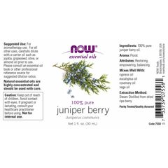 NOW Juniper Berry Oil Supports Skin Health Essential Oil 30ml