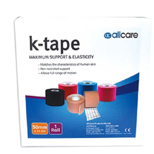 ALLCARE PREMIUM K-TAPE - 50mm x 5m all care k tape,allcare,allcare tape,issues,k-tape,kinesiology,ktape