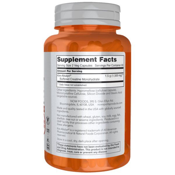 Now Creatine Kre-Alkalyn®750mg 120VC bone,boost energy production,cardiovascular health,Cellular Energy Production,Chlorophyll,cholesterol,cholesterol levels,Creatine,Creatine Kre-Alkalyn,Creatine Monohydrate,detox,detox heavy metals,Detoxification,Detoxi