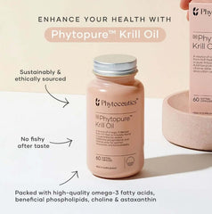 Phytopure® Krill Oil astaxanthin,beneficial phospholipids,brain,cellular incorporation,choline,high-quality omega-3 fatty acids,issues,Krill Oil,liver,Phytopure,promoting optimal heart,skin health.