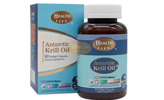 Health Life Antarctic Krill Oil 90 Softgel Cap Antarctic Krill Oil,Benefits for cardiovascular,Health Life Antarctic Krill Oil,Health Life Krill Oil,joint and brain health.,Krill Oil,powerful antioxidant,Vitamins & Supplements
