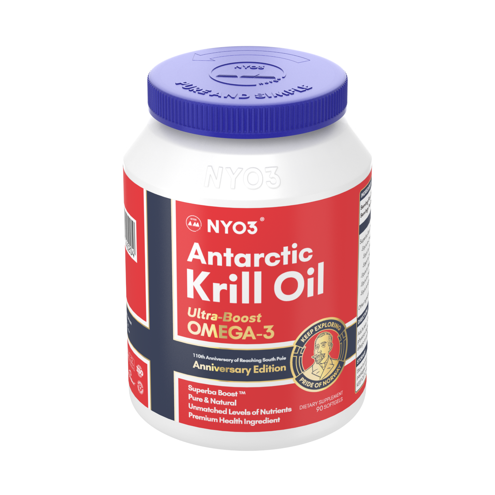 NYO3 Ultra Boost Antarctic Krill Oil 90 Softgels Brain & Nervous System Health,Cholesterol Support,Cognitive Health,Dietary Supplement,General Wellness,Golden Ultra Boost Omega3,issues,Joint Support,Kril Oil,Memory Support,omega3,Senior Health,Superab Boo