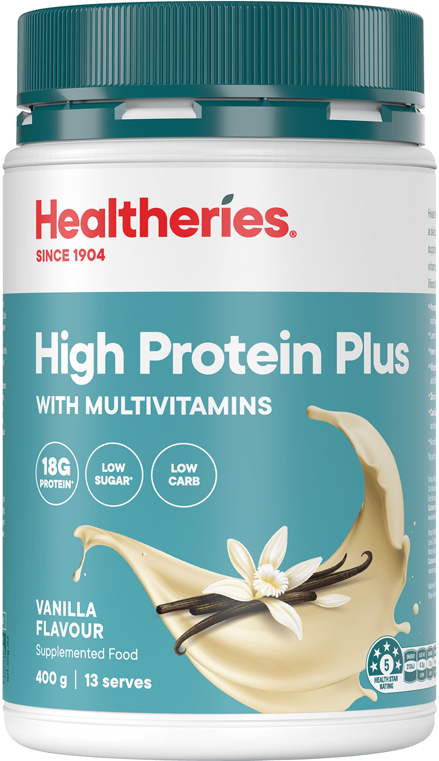 Healtheries High Protein Plus Muscle Support Protein Powder for Active Lifestyles and Energy