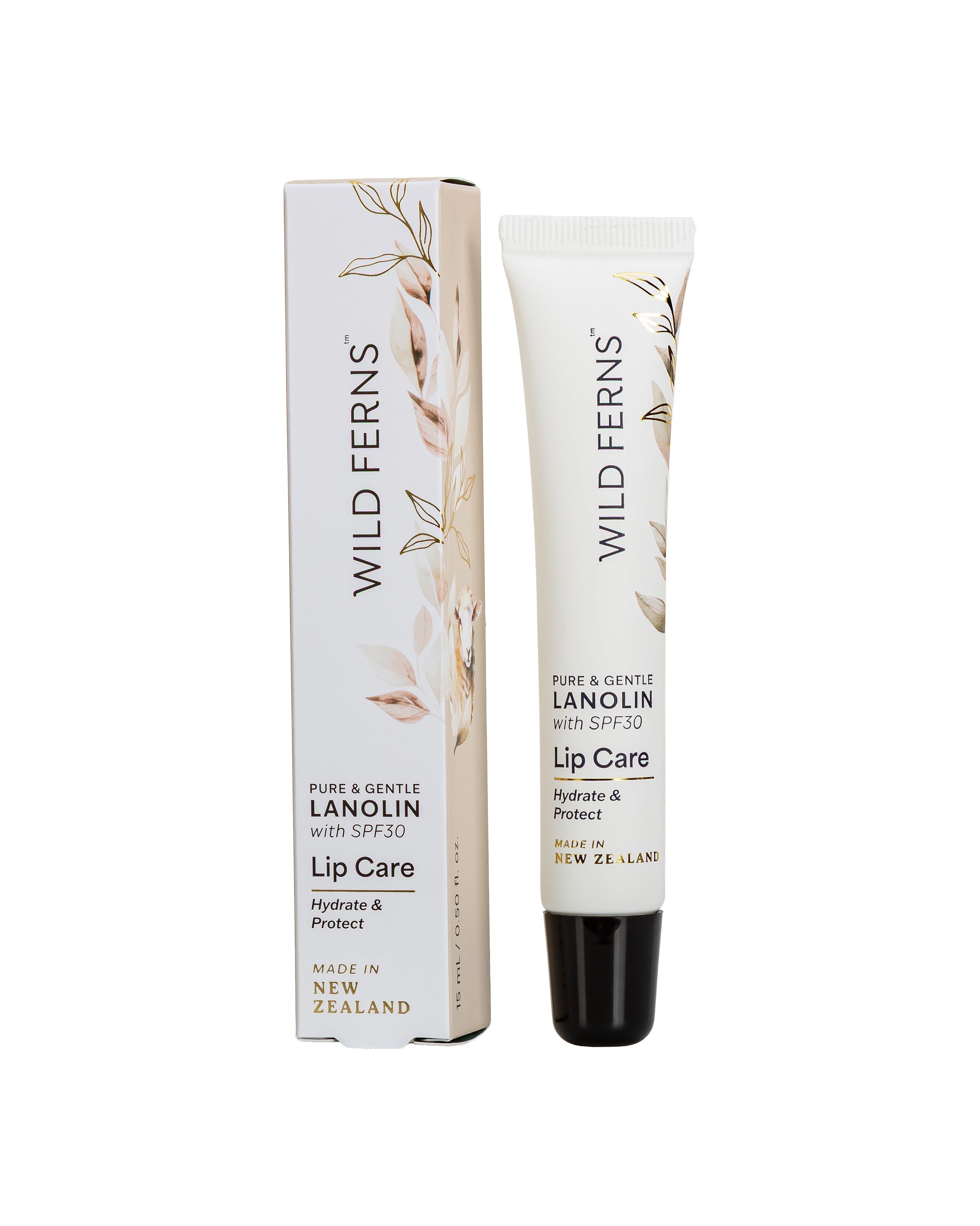 Wild Ferns Lanolin Lip Care Balm SPF15 12ml