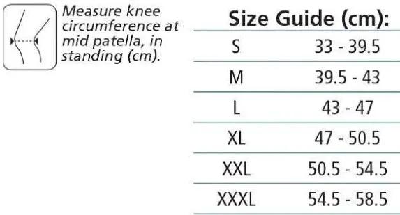 Lp558 Extreme Knee Support Hourglass-shaped,issues,Knee instability,Open patella,perfect fit for the knee,prevents slipping,relieve pressure on patella.,Weak knee
