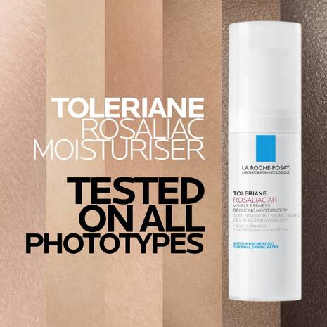 La Roche-Posay's Toleriane Rosaliac Ar Moisturiser For Anti-redness Acne-Prone,all skin tones,Anthelios Ultra Cream Xl Spf 50+ 50ml,Anthelios Ultra-light Invisible Fluid Tinted Spf50+ 50ml,Anthelios Uv Clear Sunscreen Spf 50,Anti-redness,Caring Wash Hydra