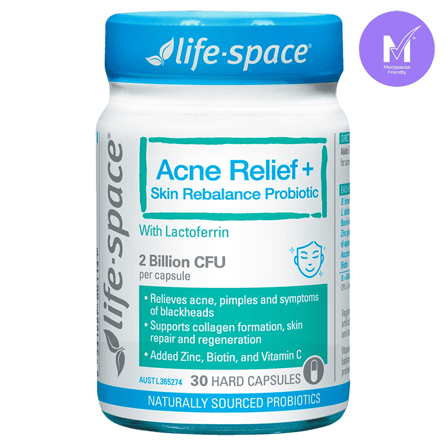 Life Space Acne Relief + Skin Rebalance Probiotic 30 Capsules